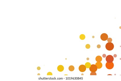 Dark Multicolor vector pattern with colored spheres. Geometric sample of repeating circles on white background in halftone style.