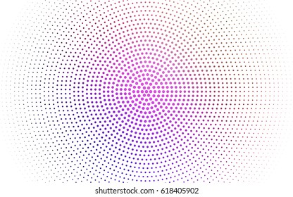 Dark Multicolor vector pattern with colored spheres. Geometric sample of repeating circles on white background in halftone style.