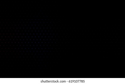 Dark Multicolor vector pattern with colored spheres. Geometric sample of repeating circles on white background in halftone style.