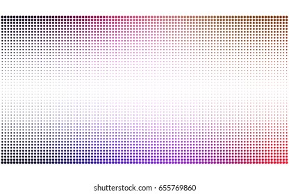 Dark Multicolor vector pattern with colored spheres. Geometric sample of repeating circles on white background in halftone style.