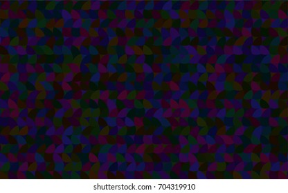 Dark Multicolor vector pattern with colored spheres. Geometric sample of repeating circles on white background in halftone style.