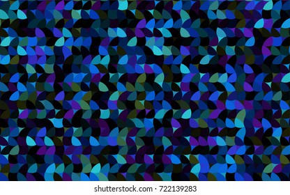 Dark Multicolor vector pattern with colored spheres. Geometric sample of repeating circles on white background in halftone style.
