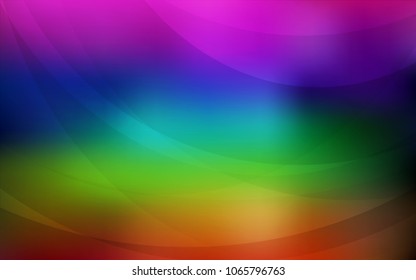 Dark Multicolor vector pattern with curved circles. An elegant bright illustration with gradient. The elegant pattern for brand book.