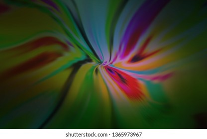 Dark Multicolor vector pattern with curved lines. Colorful illustration in simple style with gradient. Colorful wave pattern for your design.