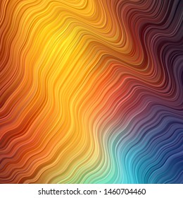 Dark Multicolor vector pattern with curved lines. Colorful illustration in circular style with lines. Smart design for your promotions.