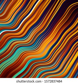 Dark Multicolor vector pattern with curved lines. Bright sample with colorful bent lines, shapes. Pattern for busines booklets, leaflets