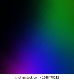 Dark Multicolor vector pattern with curves. Colorful geometric sample with gradient curves.  Pattern for booklets, leaflets.