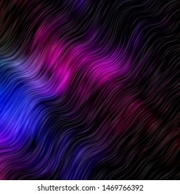 Dark Multicolor vector pattern with curves. Colorful illustration in abstract style with bent lines. Pattern for commercials, ads.