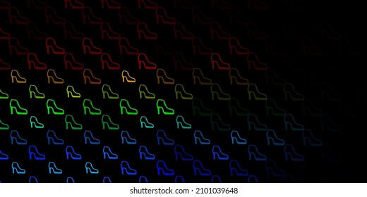 Dark multicolor vector pattern with feminism elements. Colorful illustration with gradient feminism shapes. Best design to show the power of women.