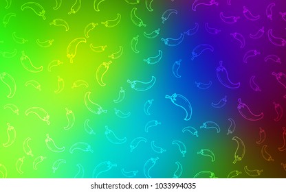 Dark Multicolor vector pattern with fresh peppers. Decorative shining illustration with peppers on abstract template. Pattern for ads of breakfast, lunch, dinner.