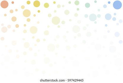 Dark Multicolor vector pattern of geometric circle shapes. Colorful mosaic banner. Geometric background with colored disks.