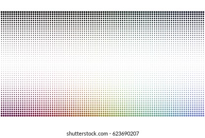 Dark Multicolor vector pattern of geometric circle shapes. Colorful mosaic banner. Geometric background with colored disks.