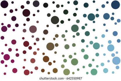 Dark Multicolor vector pattern of geometric circle shapes. Colorful mosaic banner. Geometric background with colored disks.