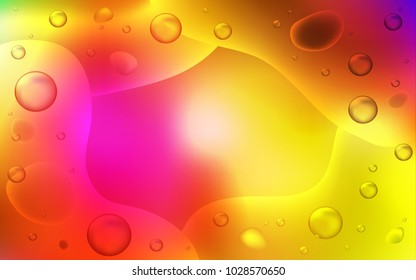 Dark Multicolor vector pattern with lamp shapes. Blurred geometric sample with gradient bubbles.  Textured wave pattern for backgrounds.