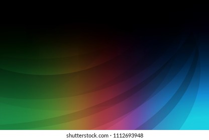 Dark Multicolor vector pattern with lamp shapes. A vague circumflex abstract illustration with gradient. Brand-new design for your ads, poster, banner.