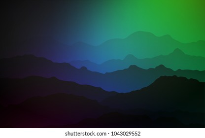 Dark Multicolor vector pattern with lava shapes. A completely new color illustration in mountain style. A completely new template for your business design.