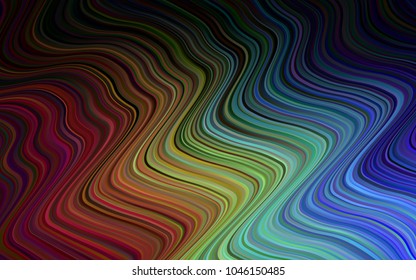Dark Multicolor vector pattern with lava shapes. Shining illustration, which consist of blurred lines, circles. A new texture for your  ad, booklets, leaflets.