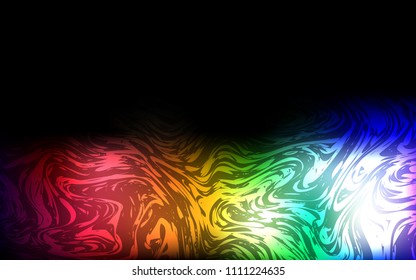 Dark Multicolor vector pattern with lava shapes. A vague circumflex abstract illustration with gradient. Marble style for your business design.