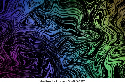 Dark Multicolor vector pattern with lines, ovals. A completely new color illustration in marble style. The elegant pattern for brand book.