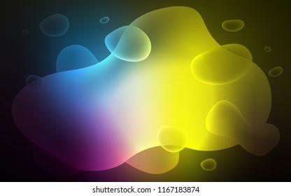 Dark Multicolor vector pattern with lines, ovals. Shining illustration, which consist of blurred lines, circles. A new texture for your  ad, booklets, leaflets.