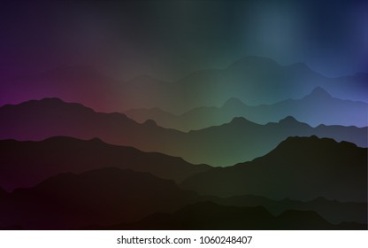 Dark Multicolor vector pattern with liquid shapes. A vague circumflex abstract illustration with gradient. The template for cell phone backgrounds.