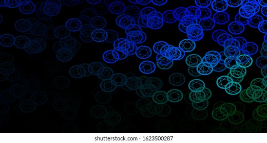 Dark Multicolor vector pattern with magic elements. Abstract illustration with gothic gradient shapes. Simple base for your occult design.