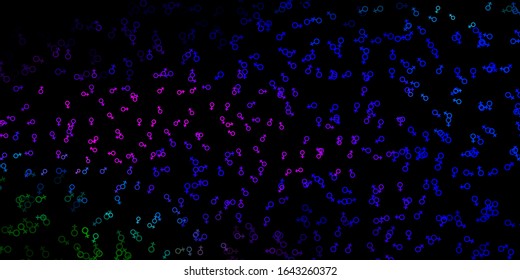 Dark Multicolor vector pattern with magic elements. Retro design in abstract style with witchcraft forms. Best design halloween events.