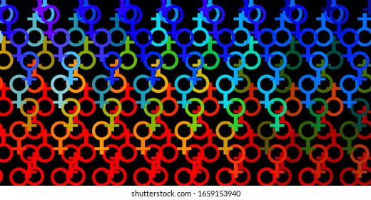 Dark Multicolor vector pattern with magic elements. Retro design in abstract style with witchcraft forms. Design for magic, spiritual events.