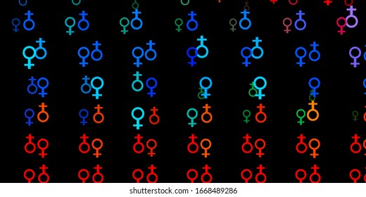 Dark Multicolor vector pattern with magic elements. Abstract illustration with gothic gradient shapes. Background for esoteric, mystic designs.