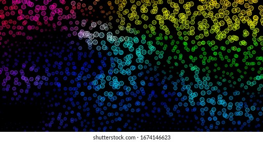 Dark Multicolor vector pattern with magic elements. Illustration with magical signs of spiritual power. Simple design for occult depiction.