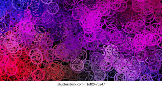 Dark Multicolor vector pattern with magic elements. Abstract illustration with gothic gradient shapes. Best design halloween events.
