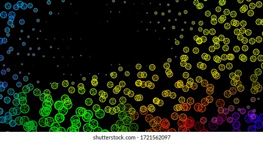 Dark Multicolor vector pattern with magic elements. Abstract illustration with gothic gradient shapes. Simple design for occult depiction.