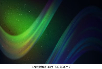 Dark Multicolor vector pattern with night sky stars. Blurred decorative design in simple style with galaxy stars. Best design for your ad, poster, banner.