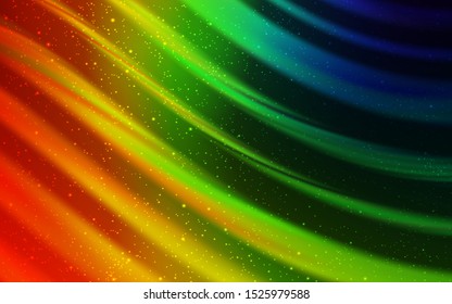 Dark Multicolor vector pattern with night sky stars. Shining colored illustration with bright astronomical stars. Pattern for astrology websites.