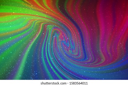 Dark Multicolor vector pattern with night sky stars. Space stars on blurred abstract background with gradient. Pattern for astrology websites.