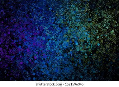Dark Multicolor vector pattern with random forms. Simple colorful illustration with abstract gradient shapes. Elegant design for wallpapers.