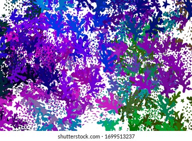Dark Multicolor vector pattern with random forms. Colorful chaotic forms with gradient in modern style. Background for a cell phone.
