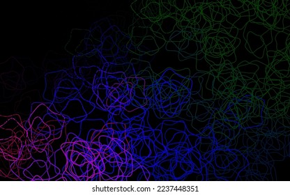 Dark Multicolor vector pattern with random forms. Decorative design in abstract style with random forms. Background for a cell phone.