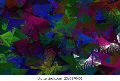 Dark Multicolor vector pattern with random forms.