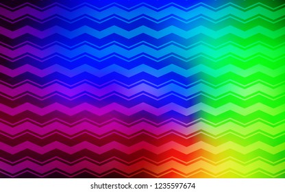 Dark Multicolor vector pattern with sharp lines. Colorful shining illustration with lines on abstract template. Pattern for ads, posters, banners.