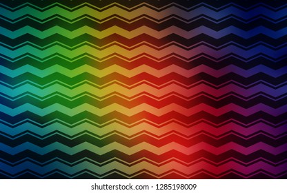 Dark Multicolor vector pattern with sharp lines. Shining colored illustration with sharp stripes. Pattern for ads, posters, banners.