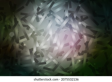 Dark Multicolor vector pattern with sharp lines. Colorful shining illustration with lines on abstract template. Smart design for your business advert.