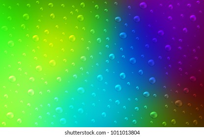 Dark Multicolor vector pattern with spheres. Modern abstract illustration with colorful water drops. Beautiful design for your business natural advert.
