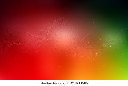 Dark Multicolor vector pattern with spheres. Glitter abstract illustration with blurred drops of rain. Pattern can be used as texture of water, rain drops.