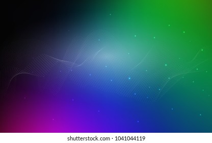 Dark Multicolor vector pattern with spheres. Abstract illustration with colored bubbles in nature style. Completely new template for your brand book.