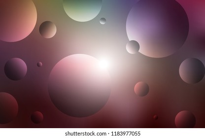 Dark Multicolor vector pattern with spheres. Blurred decorative design in abstract style with bubbles. Pattern can be used for ads, leaflets.