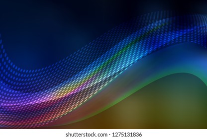Dark Multicolor vector pattern with spheres, triangles. Colorful illustration with circles and lines in futuristic style. Design for poster, banner of websites.