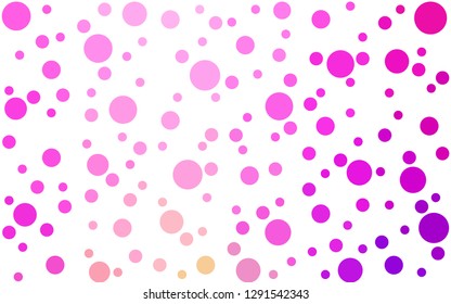Dark Multicolor vector  pattern with spheres. Illustration with set of shining colorful abstract circles. Pattern for futuristic ad, booklets.