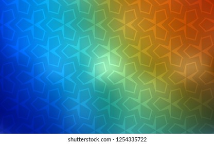 Dark Multicolor vector pattern in square style. Rectangles on abstract background with colorful gradient. Best design for your ad, poster, banner.