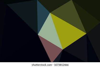 Dark Multicolor vector Pattern.  triangular template. Geometric sample. Repeating routine with triangle shapes. New texture for your design. Pattern can be used for background.